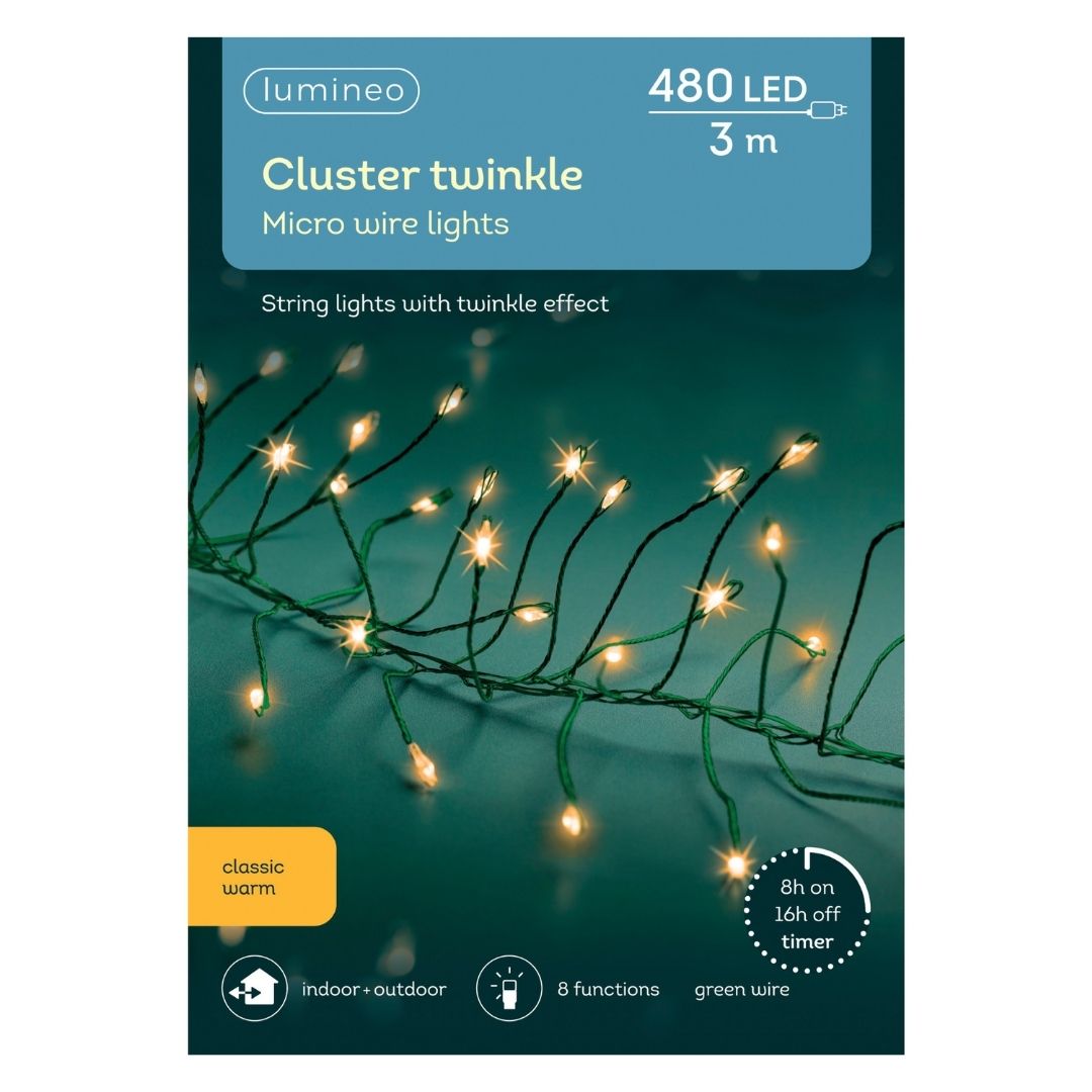 Christmas Cluster Lights Micro LED  - Classic Warm