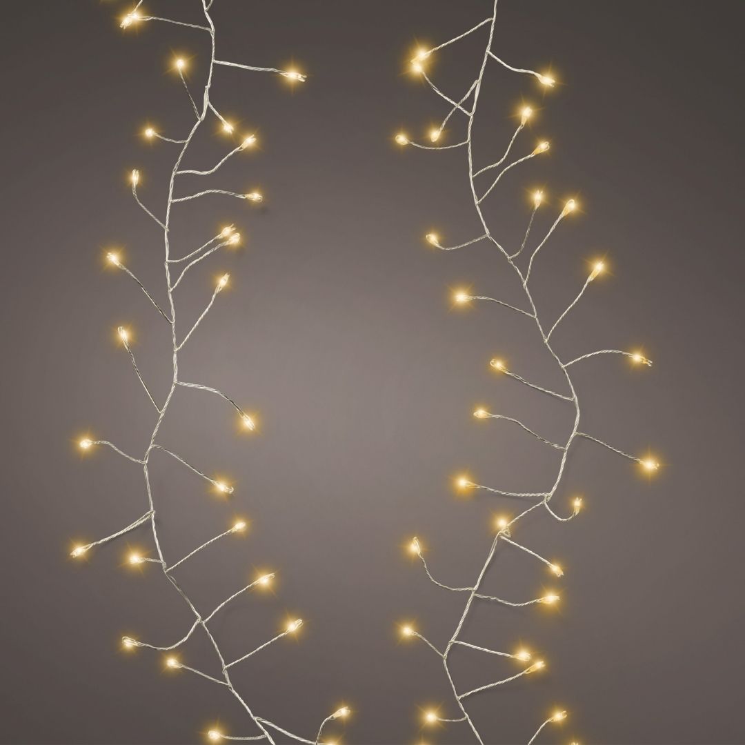 Micro Wire LED Compact Christmas String Lights - Classic Warm - Battery Operated