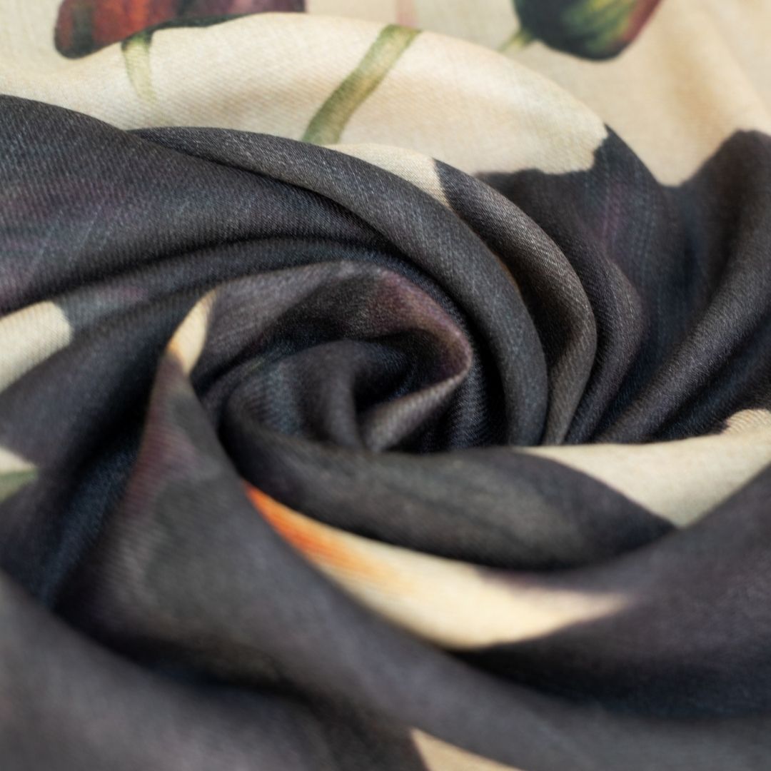 Wool Wrap Scarf - Midnight Orchid