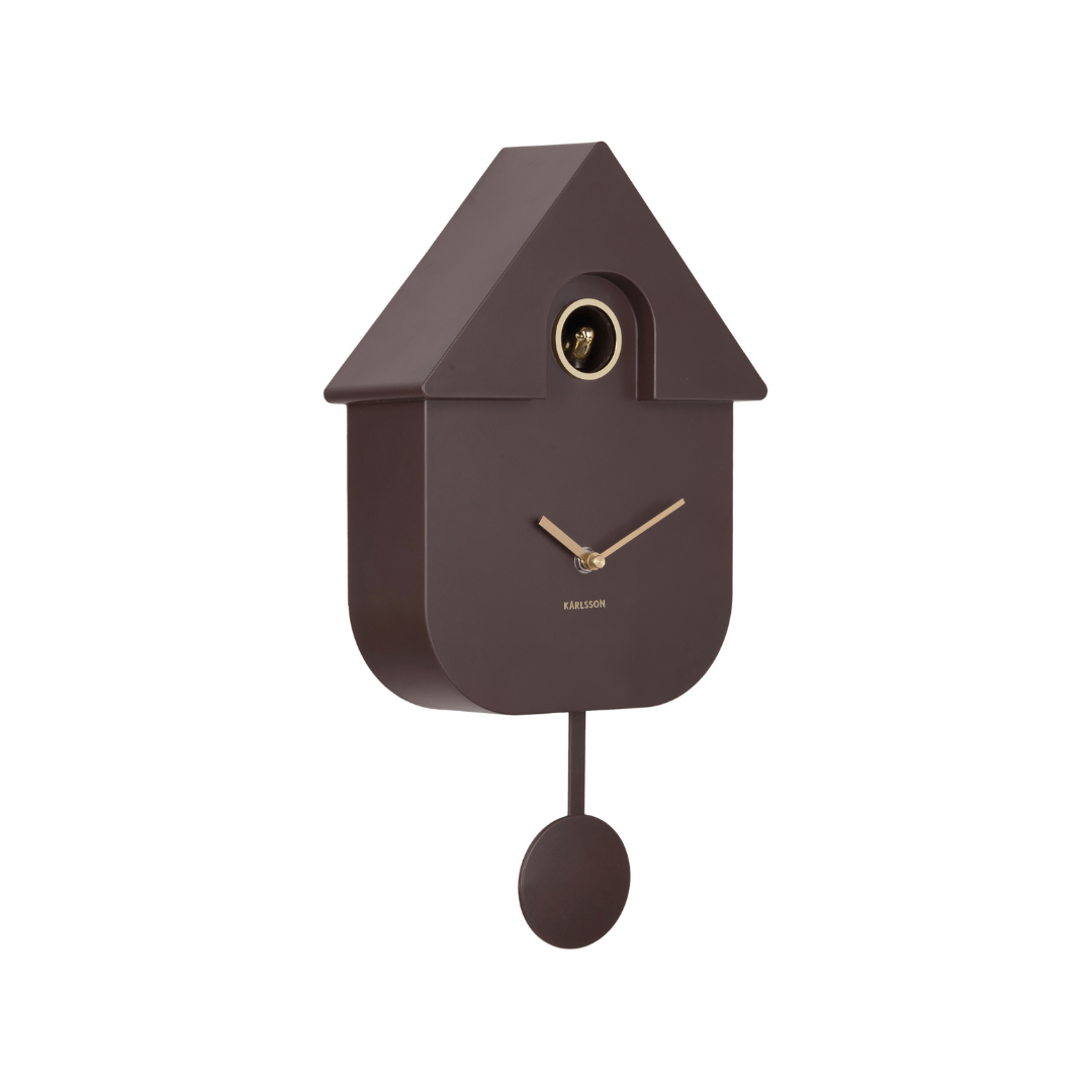 Modern Cuckoo Clock Oro Earth Brown