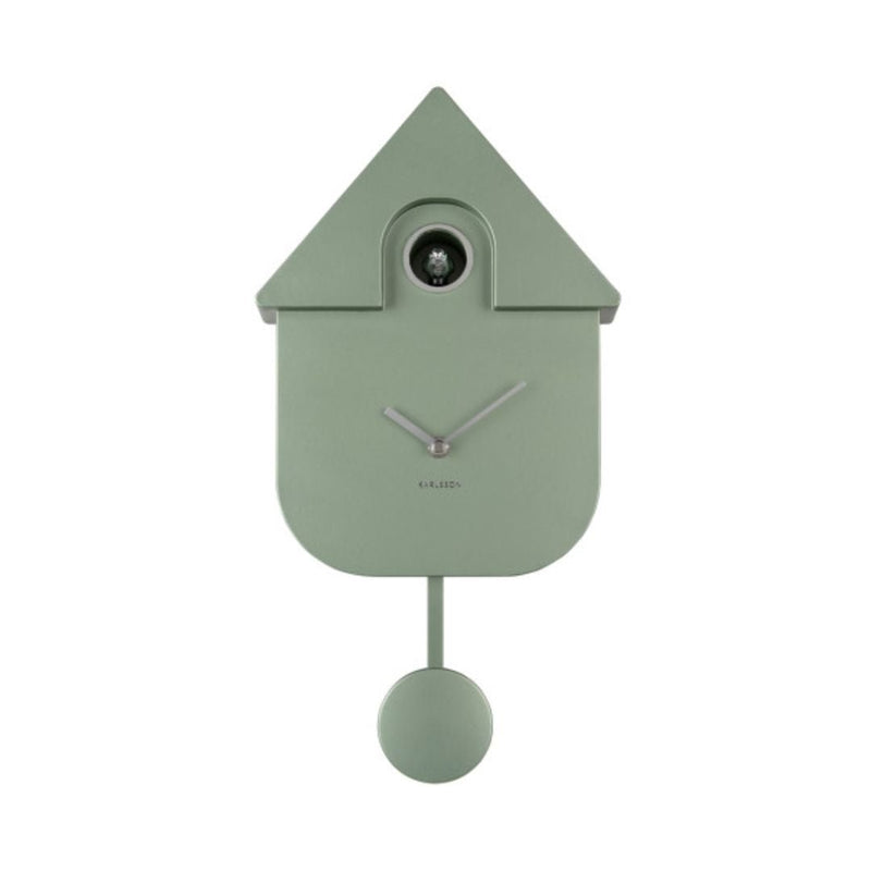 Modern Cuckoo Wall Clock Metallic Green