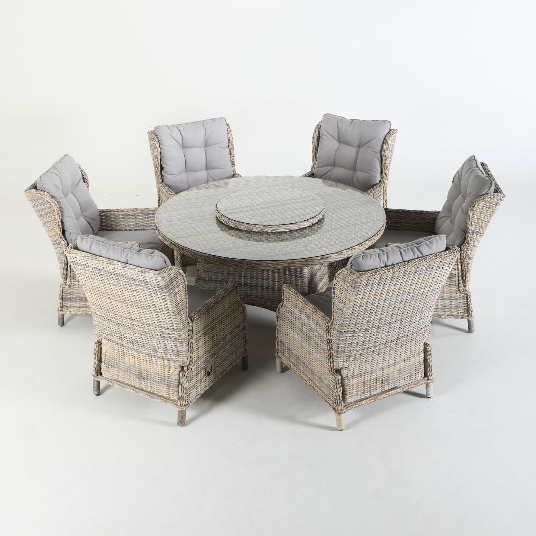 Mykonos Rattan Garden 6 Seat Dining Furniture Set