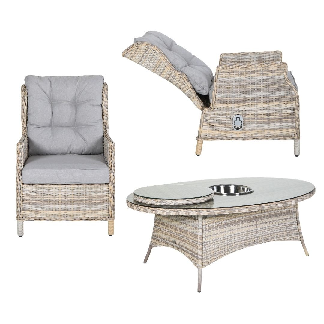 Mykonos Rattan Garden 8 Seat Dining Furniture Set