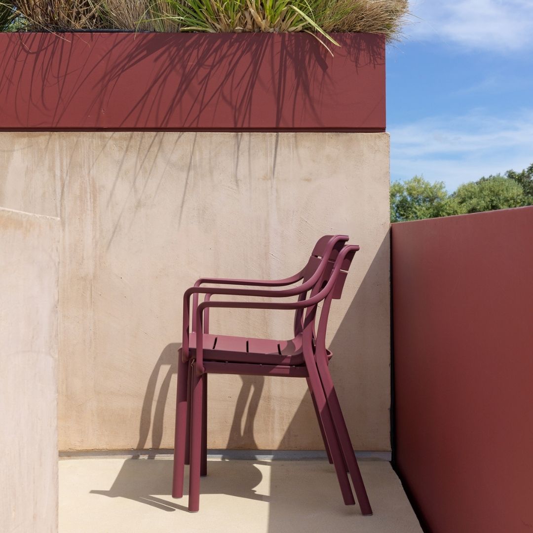 Outdoor Arm Chair Cassia - Burgundy