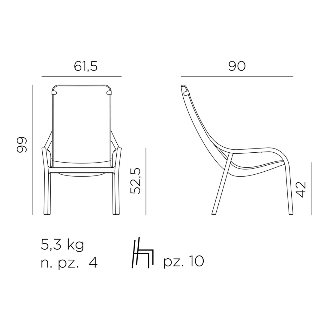 Net Garden Bistro Furniture Set Senape - Mustard