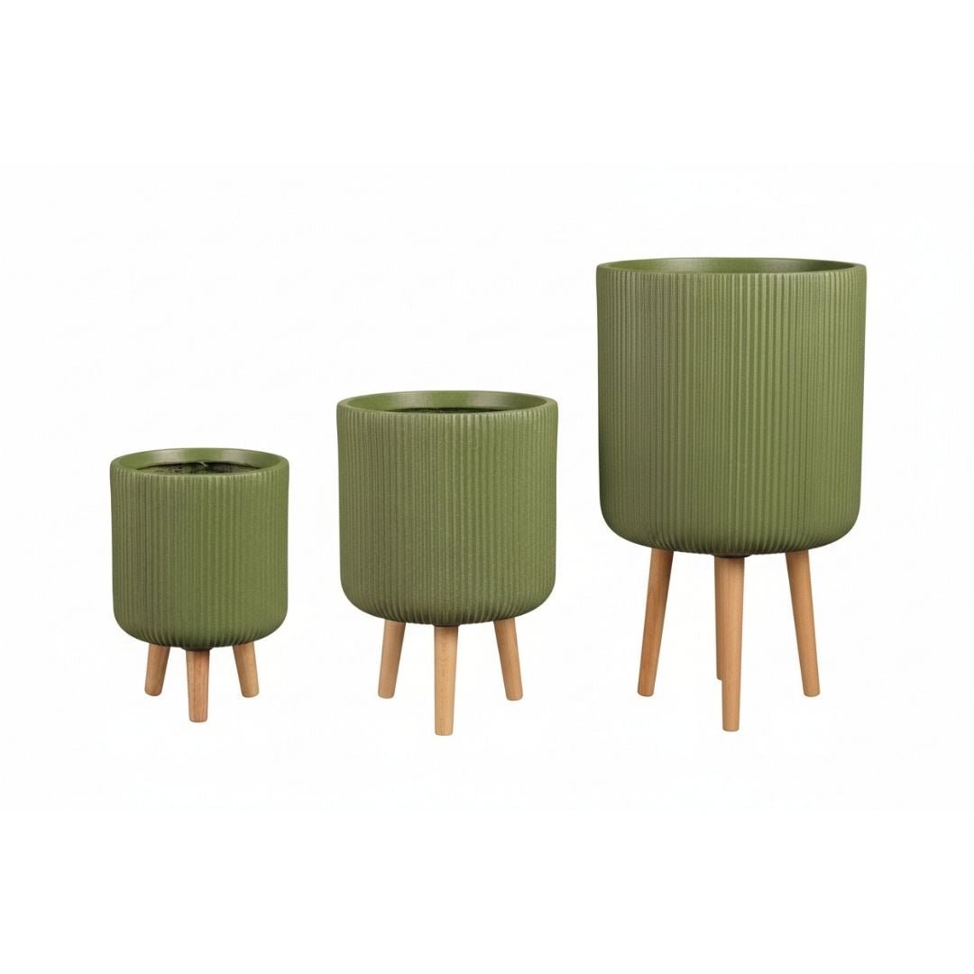 Nuovo Indoor Pot On Stand Green