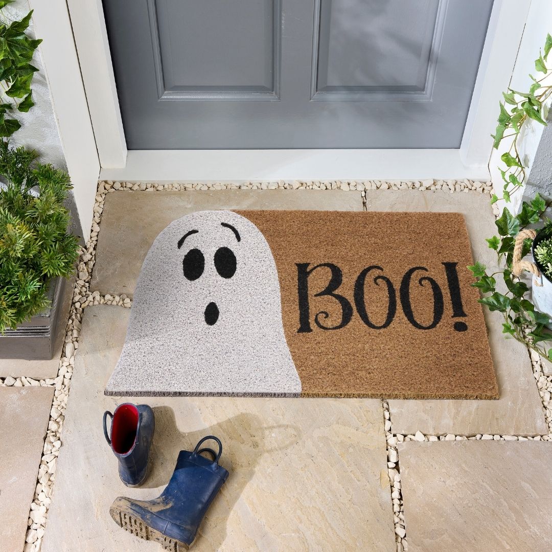 Coir Outdoor Mat Halloween Boo 45 x 75cm