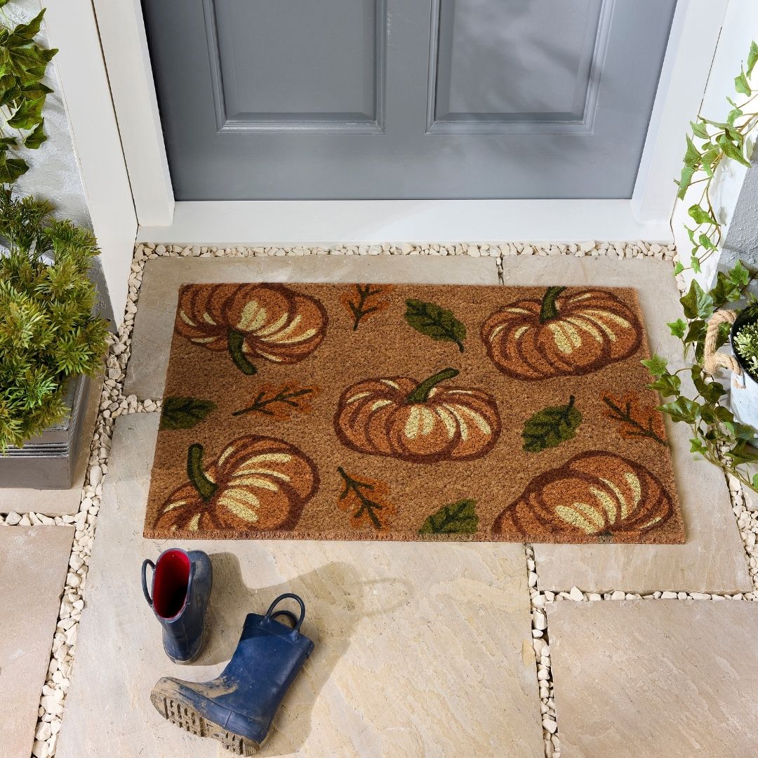 Coir Outdoor Mat Multi Pumpkins 45 x 75cm