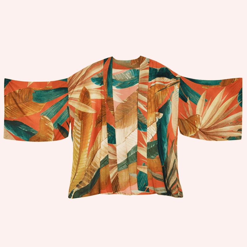 Painted Palms Kimono Jacket