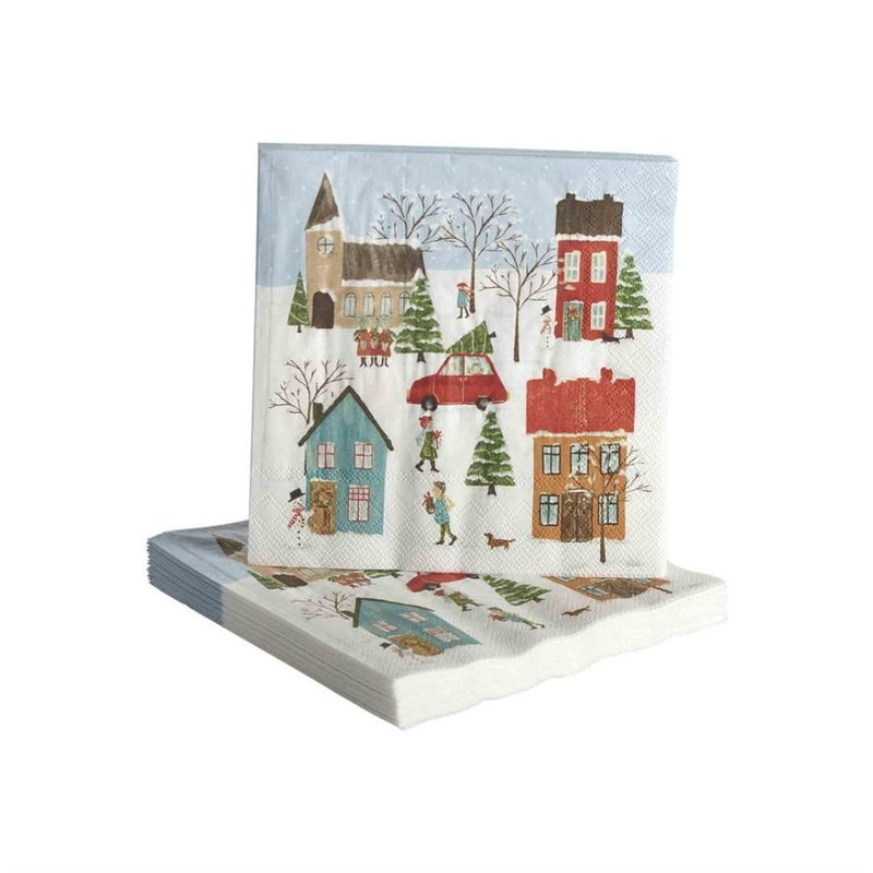 Paper Napkins Winter Scene