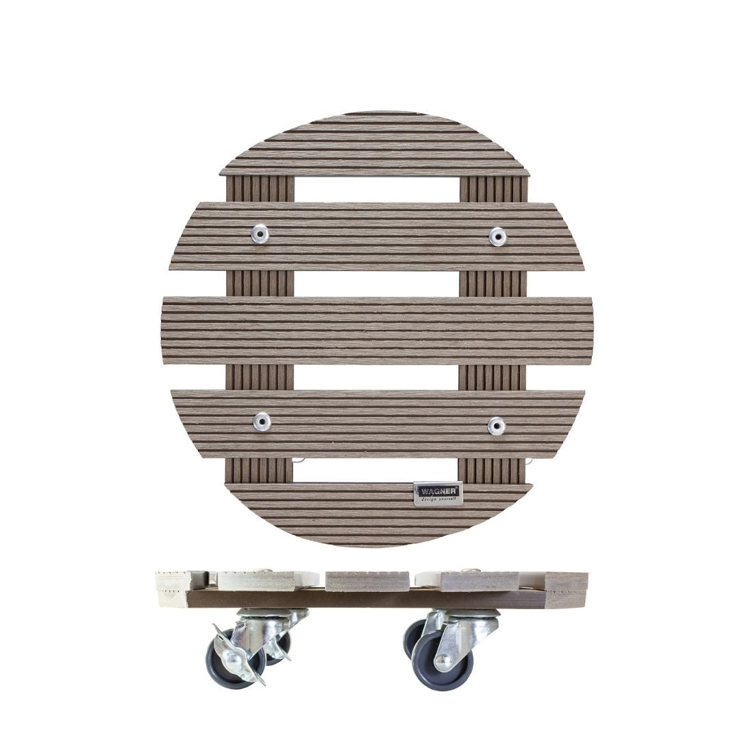 Plant Trolley Indoor/Outdoor Round - Taupe