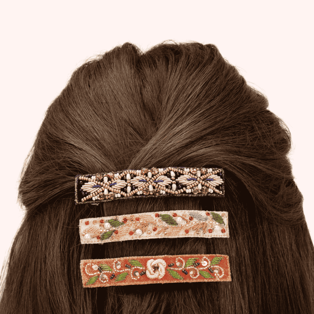 Midnight Pearl (Navy) Hair Barette