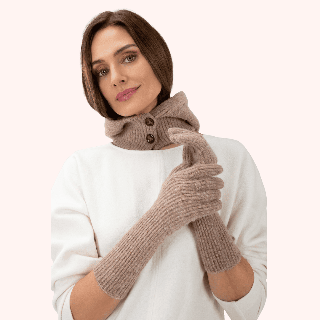 Sofia Long Gloves - Caramel