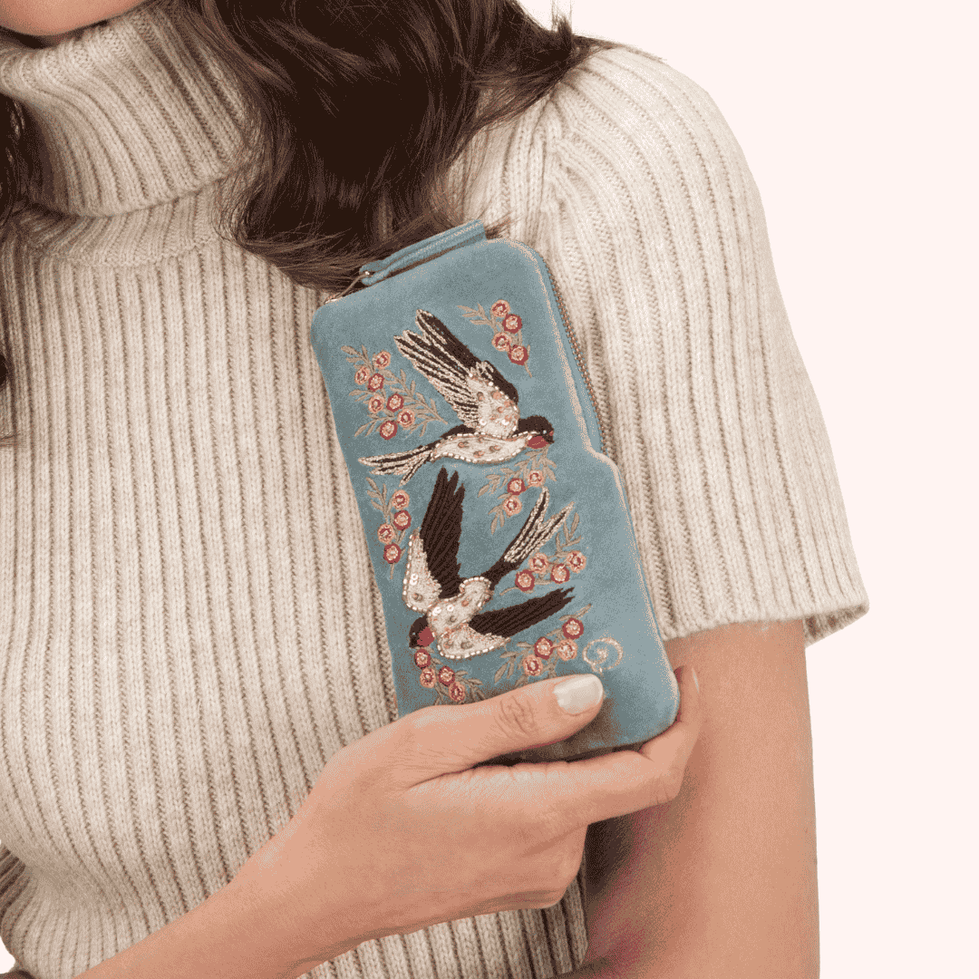 Swooping Swallows Sunglasses Pouch