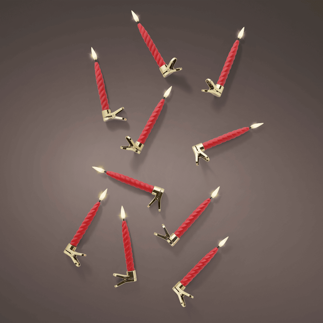 Red LED Christmas Tree Candle Lights