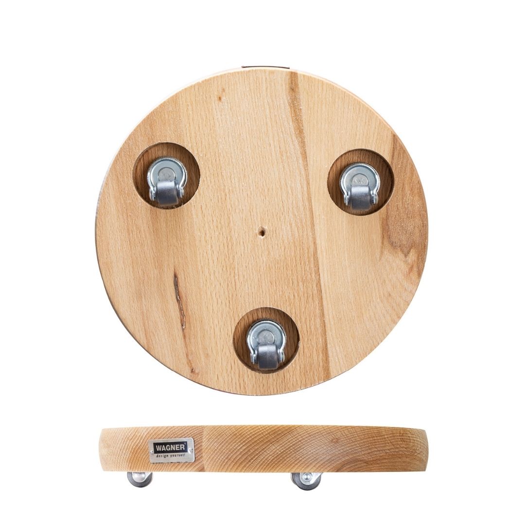 Plant Trolley Indoor Round - Wood