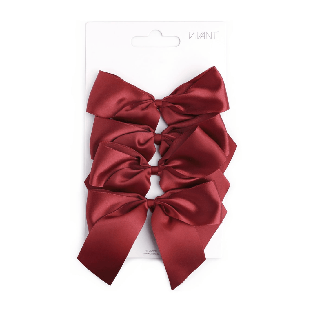 Satin Bow - Red