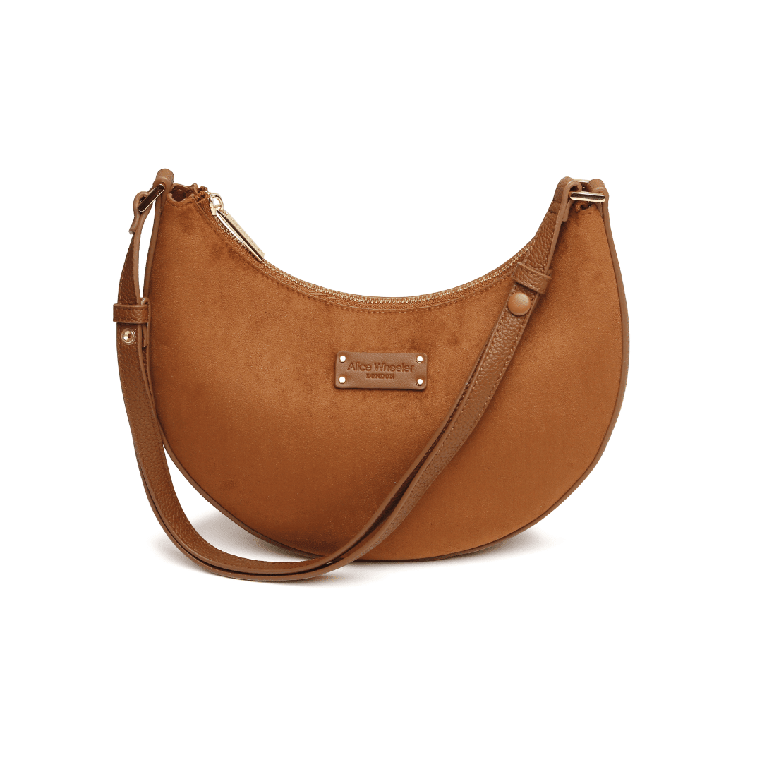 Suede Kensington Shoulder bag - Fudge