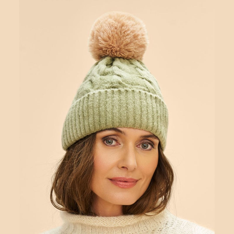 Svana Bobble Hat - Sage