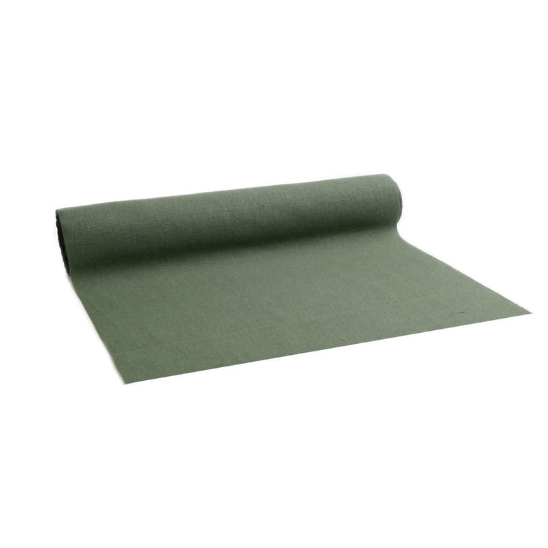 Table Runner Cotton Jute - Sage Green