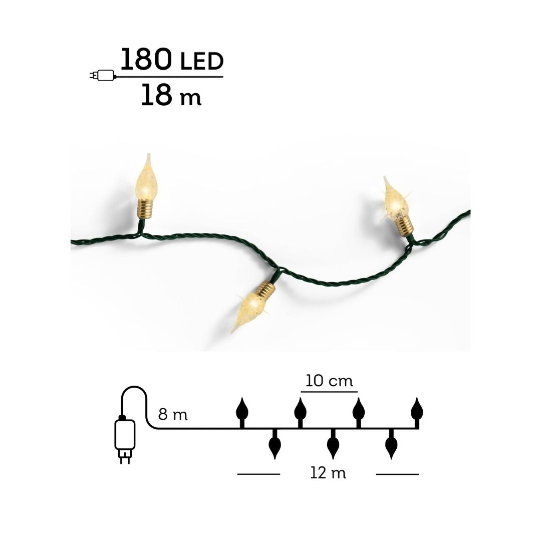 Christmas LED Vintage Lights Soft Gold 180 LED
