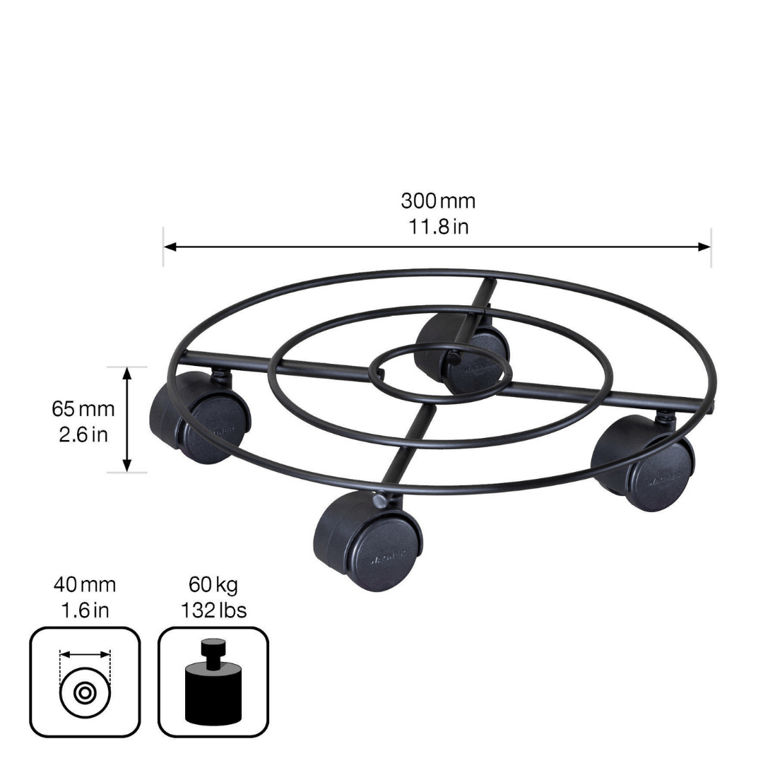 Wagner Plant Trolley Black Metal