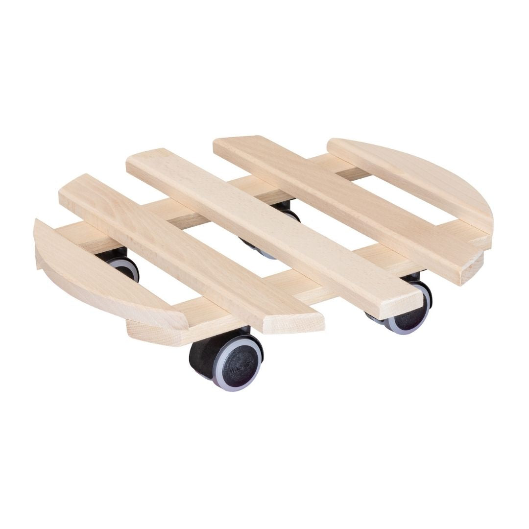 Plant Trolley Indoor Round - Beech Wood
