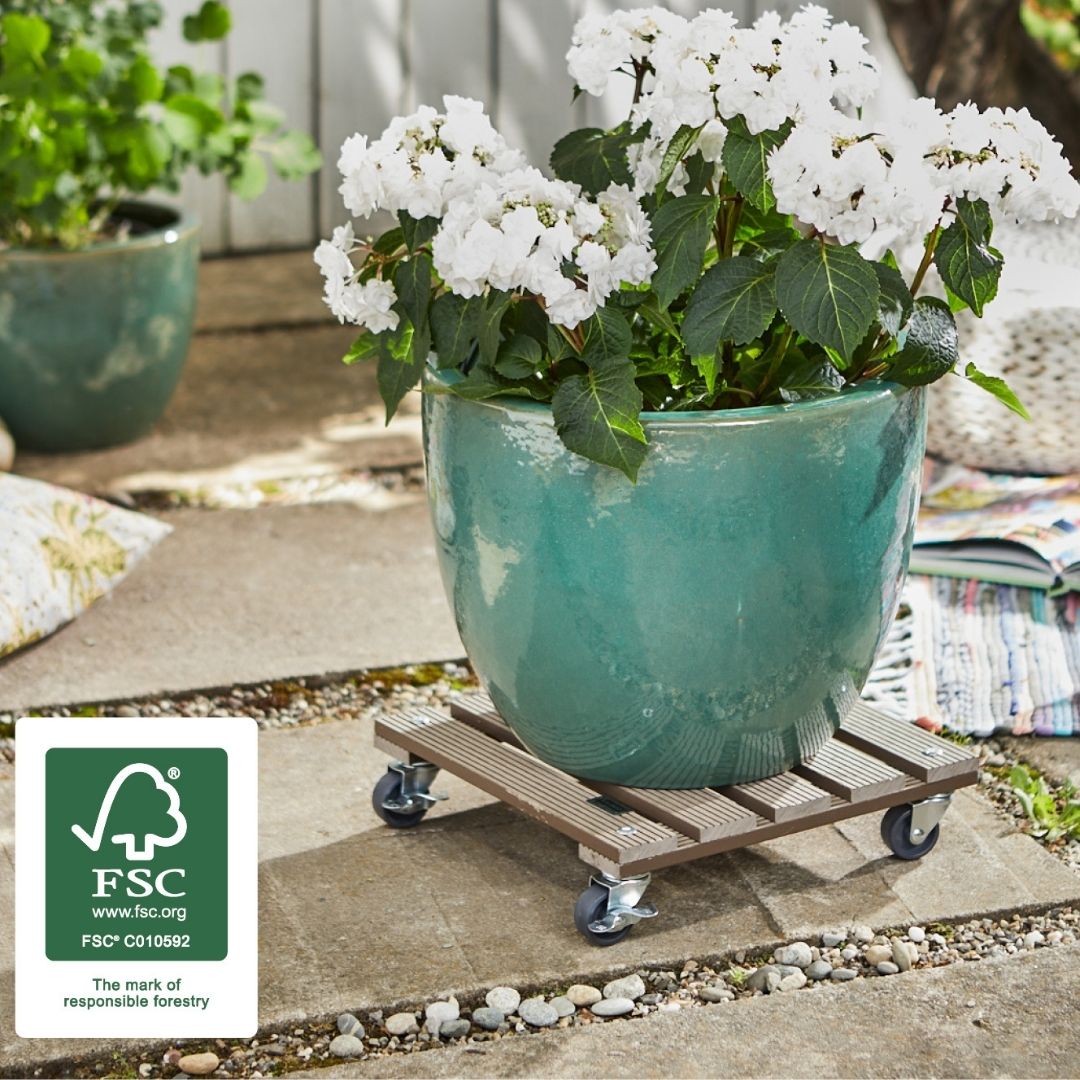 Plant Trolley Indoor/Outdoor Square - Taupe