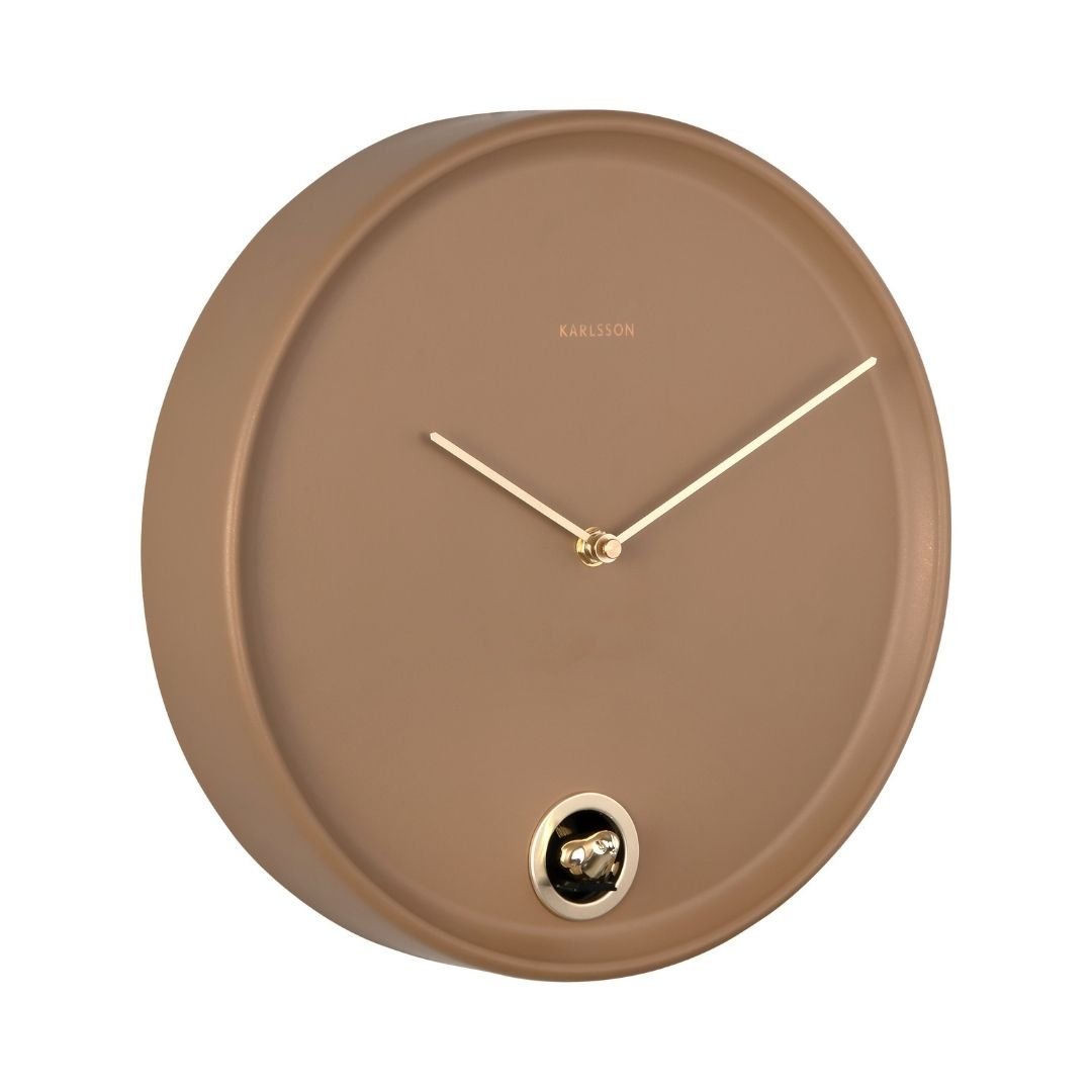 Wall Clock Esencia Cuckoo - Mocha Brown