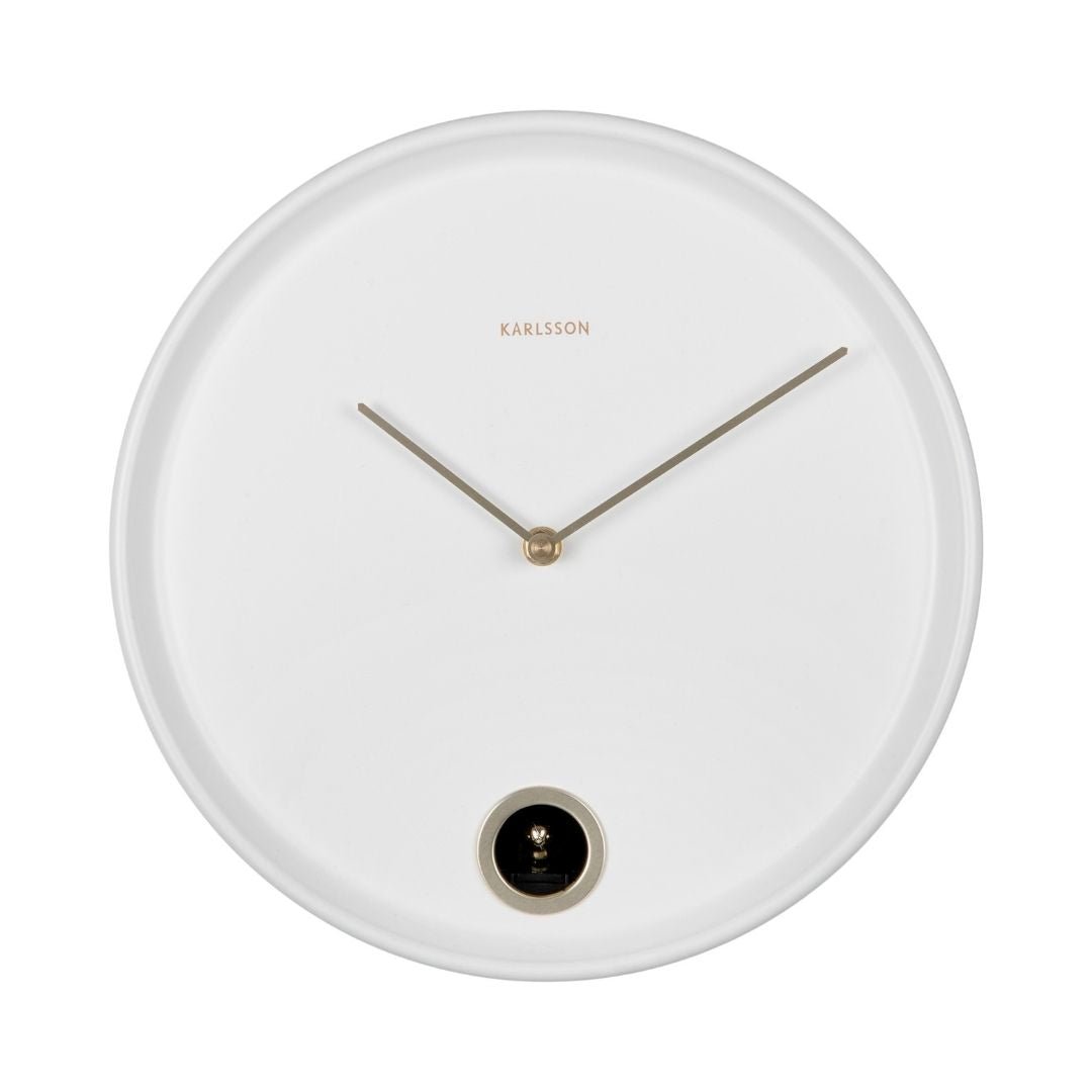 Wall Clock Esencia Cuckoo - White