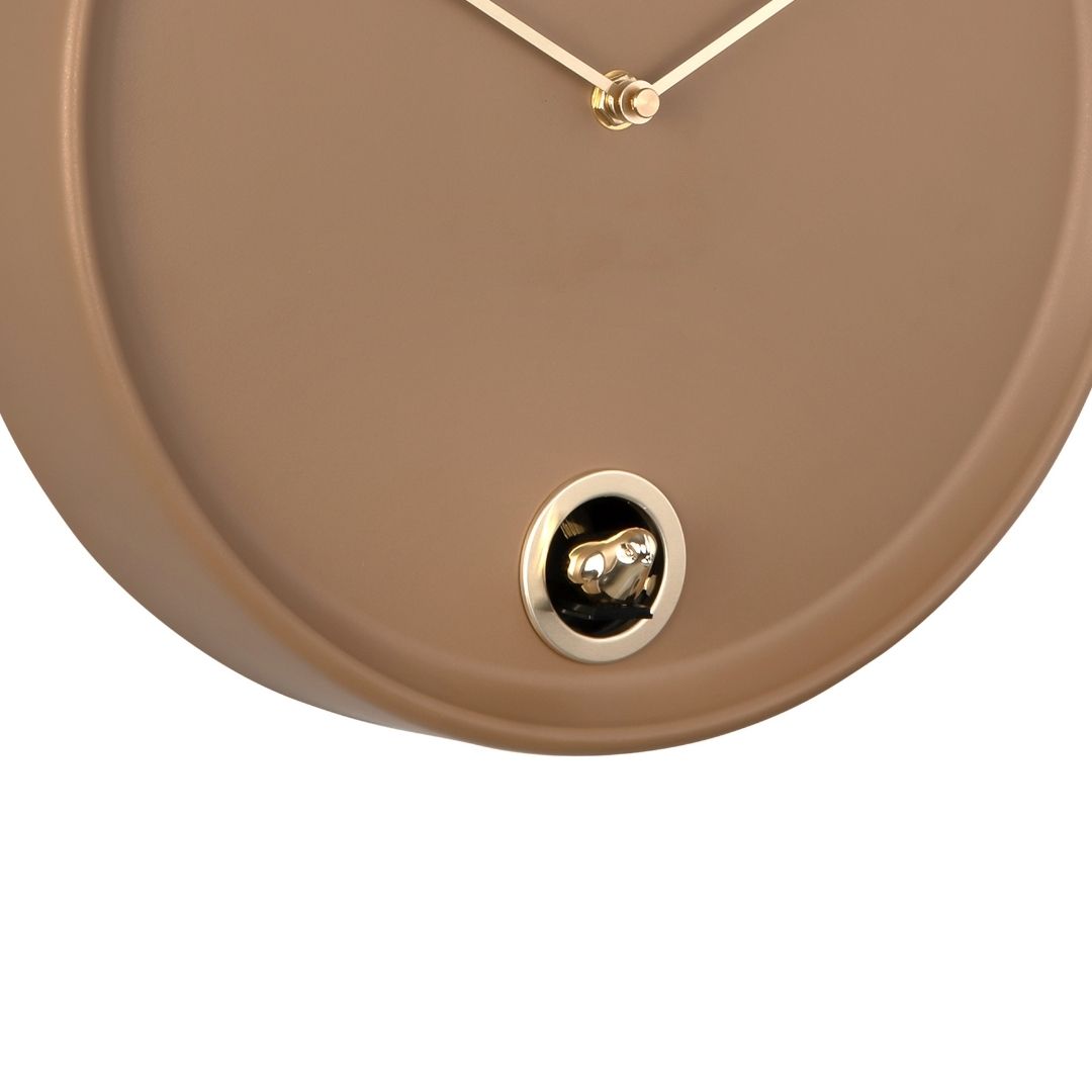 Wall Clock Esencia Cuckoo - Mocha Brown