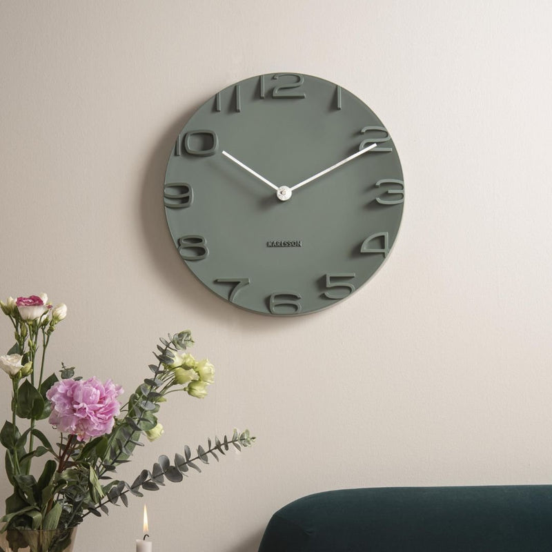 Wall Clock On The Edge - Green