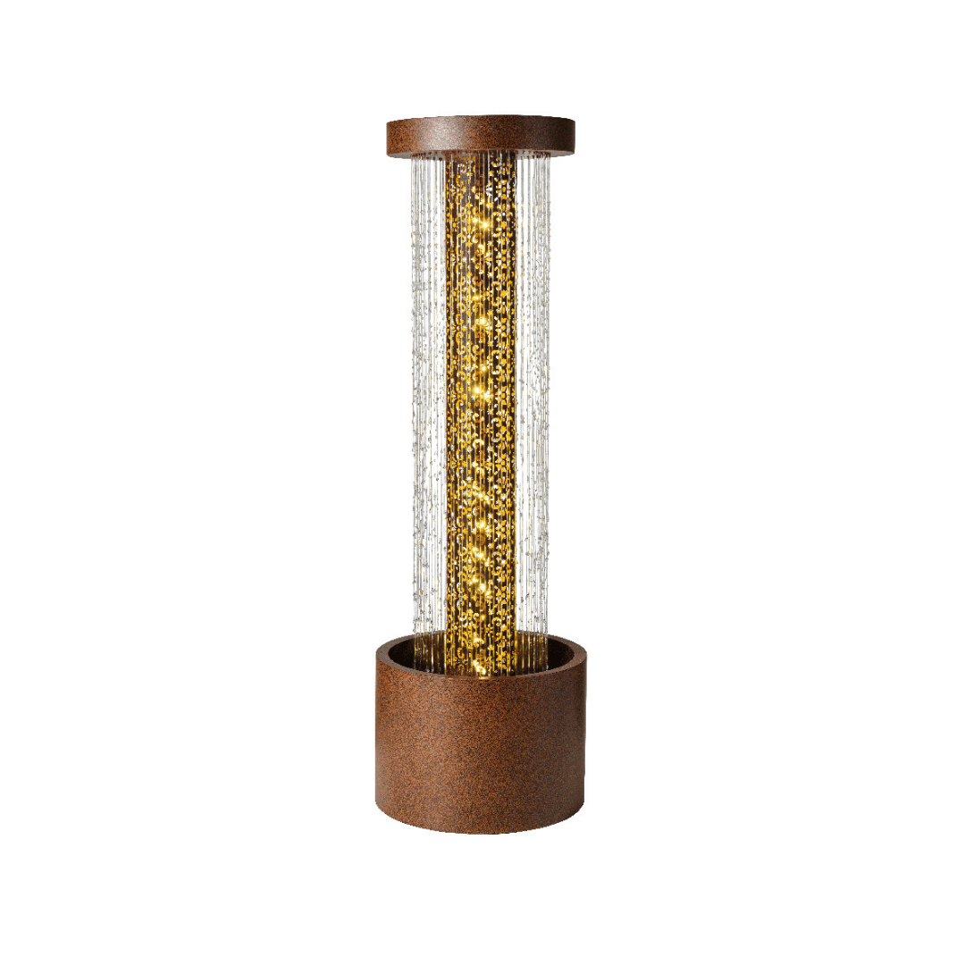 Water Feature Cylinder - Rustic Brown