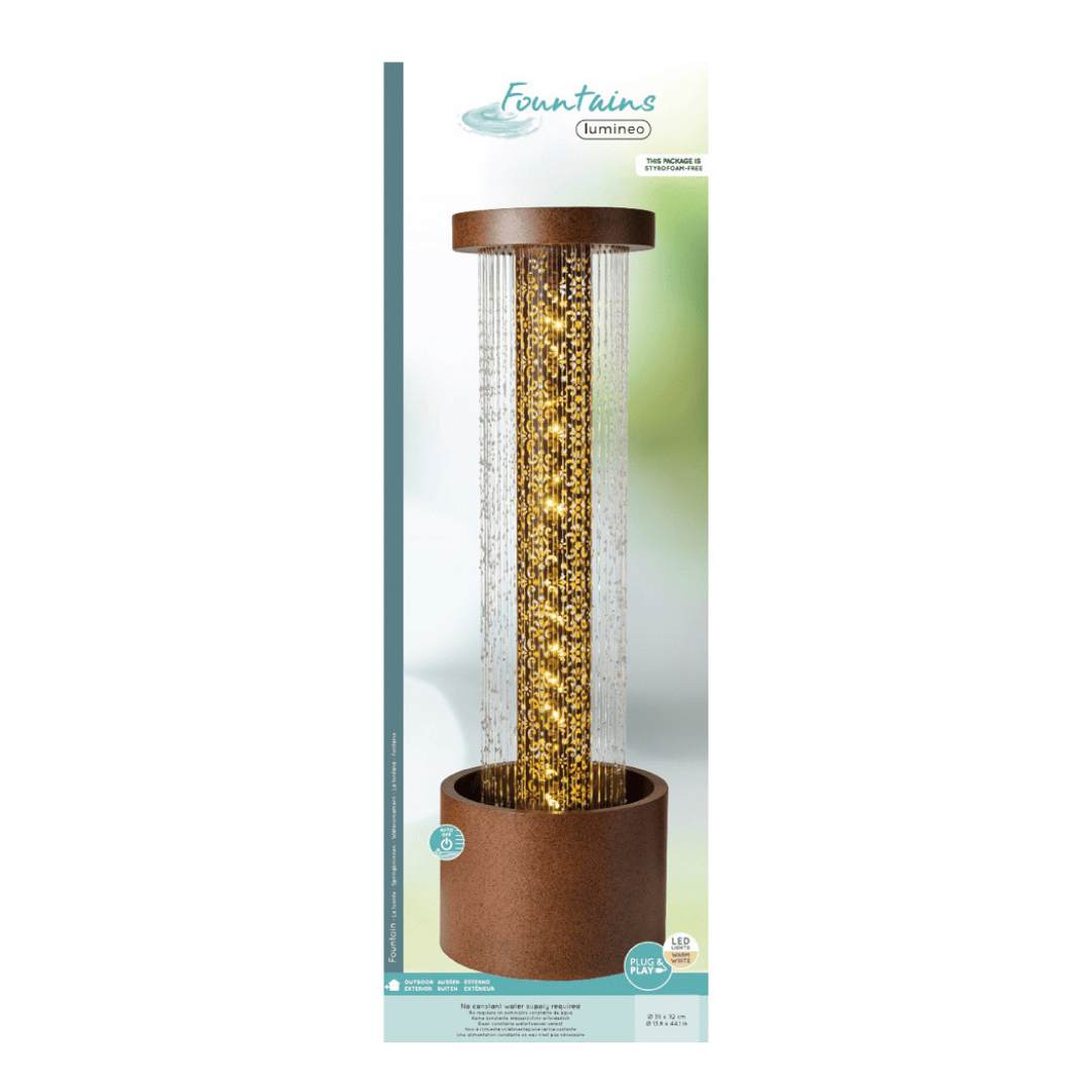 Water Feature Cylinder - Rustic Brown