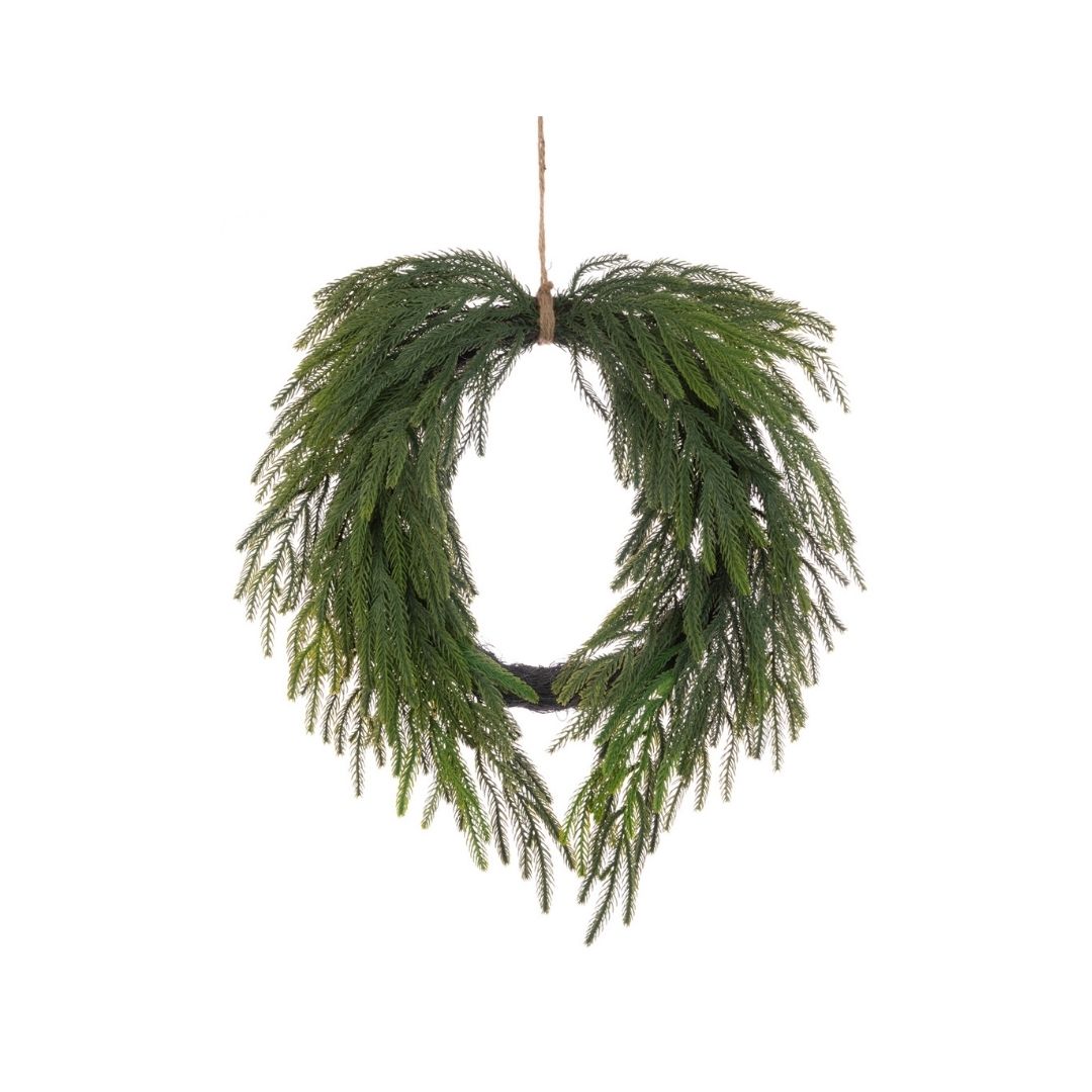 Christmas Waxed Pine Wreath 61cm