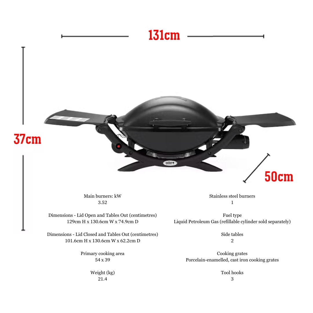 Weber Q 2000 Gas Barbecue With Stand