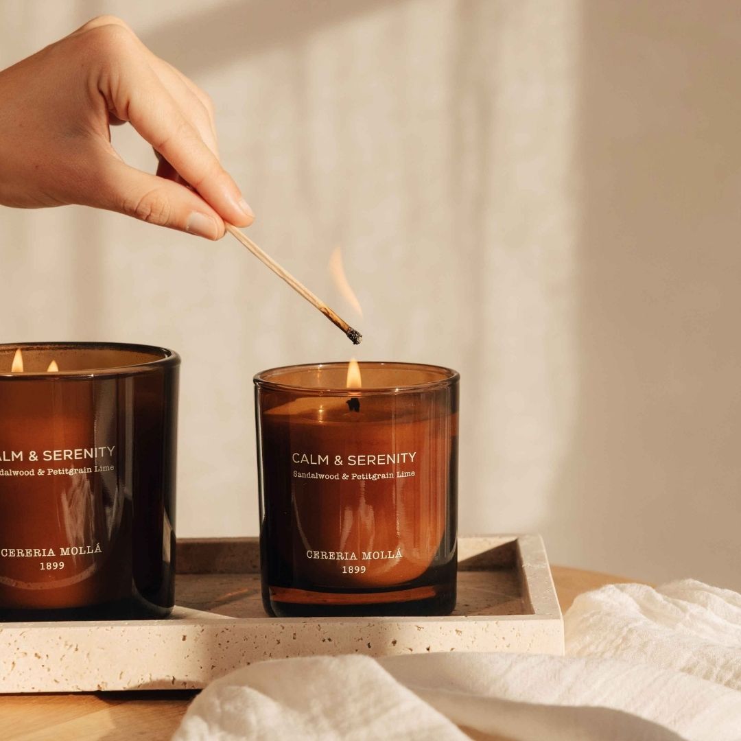 Scented Candle Calm & Serenity - Sandalwood & Lime
