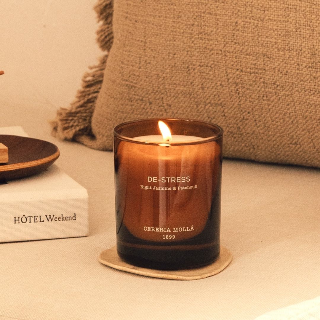 Scented Candle De-Stress - Night Jasmine & Patchouli