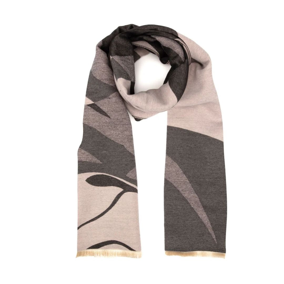 Winter Scarf Black, Grey, Pink Impression