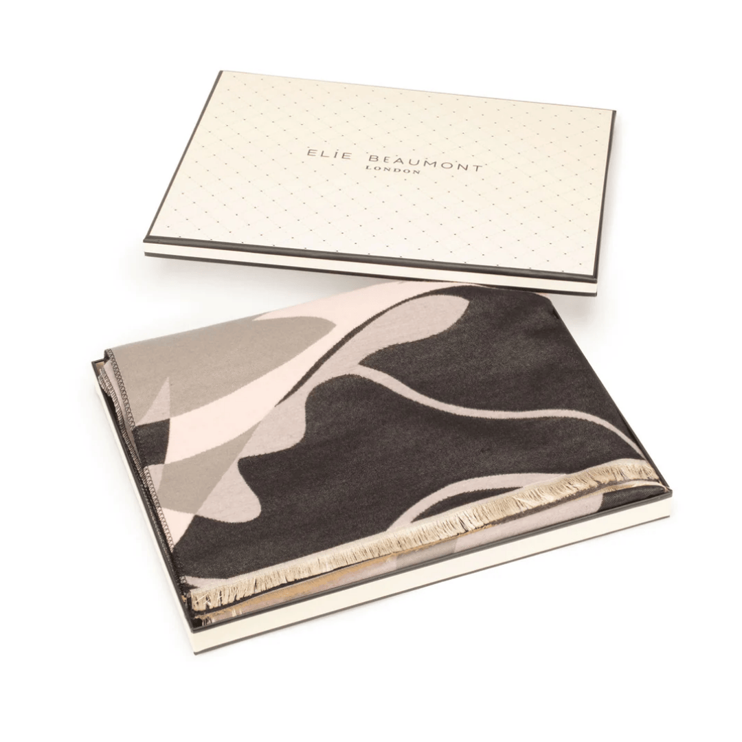 Winter Scarf Black, Grey, Pink Impression