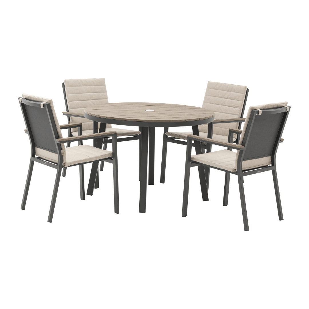 Zurich 4 Seat Round Dining Set