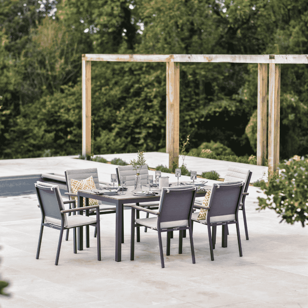 Zurich 6 Seat Rectangle Dining Set