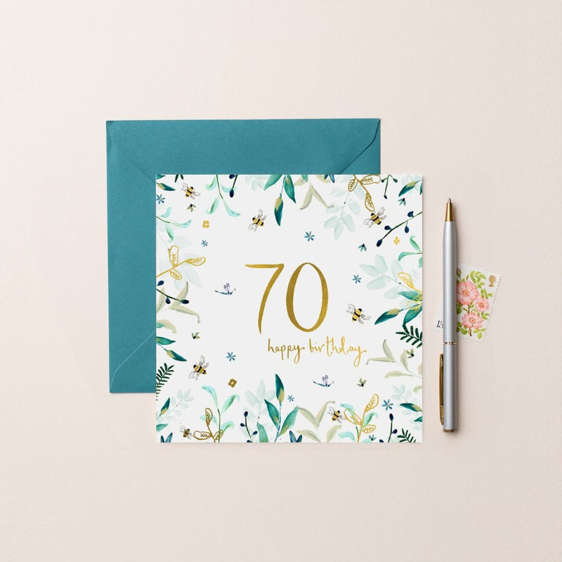 70th Birthday Card - The Garden HouseLouise Mulgrew