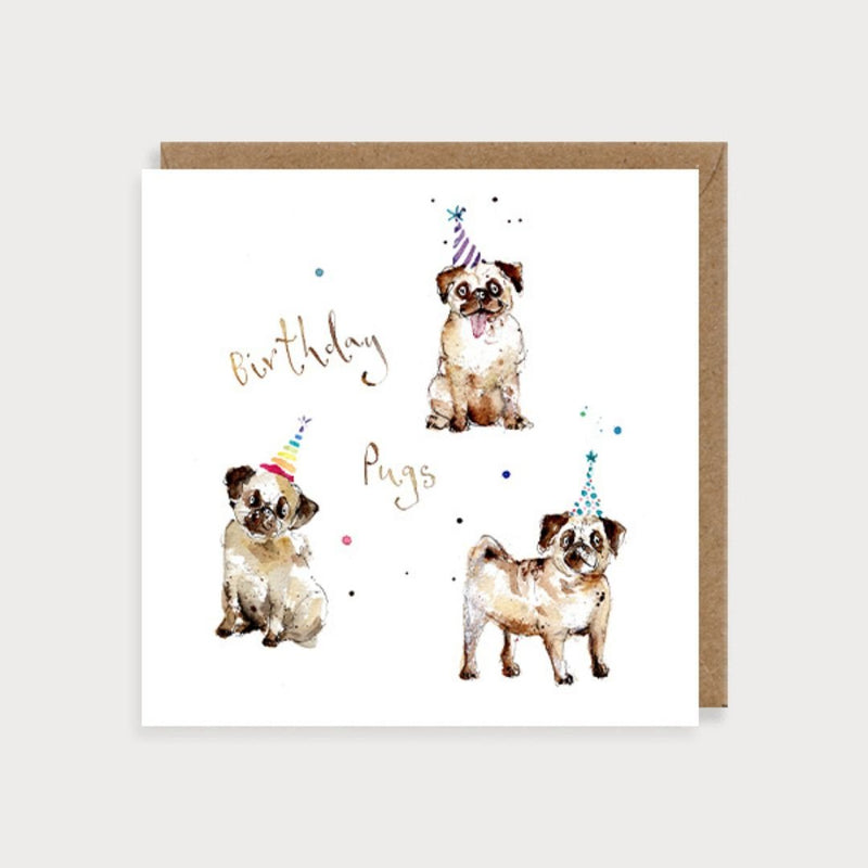Birthday Pugs Birthday Card - The Garden HouseLouise Mulgrew