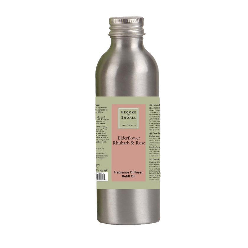 Brooke & Shoals Diffuser Refill Oil - Elderflower, Rhubarb & Rose - The Garden HouseBrooke & Shoals