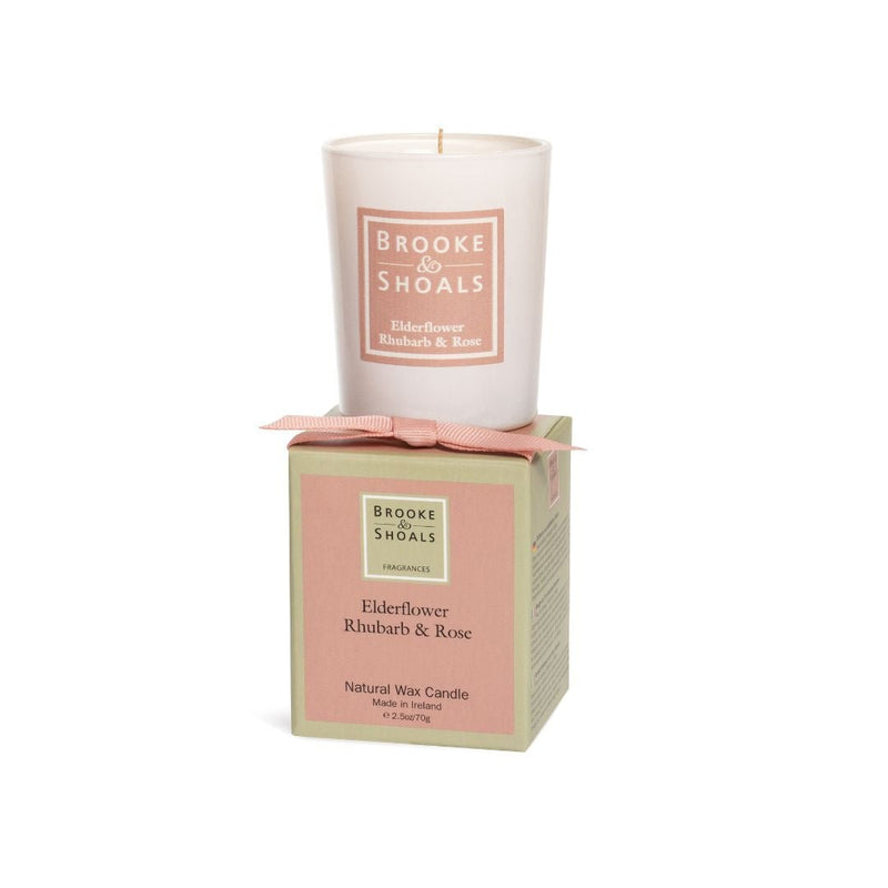 Brooke & Shoals Travel Candle - Elderflower,Rhubarb & Rose