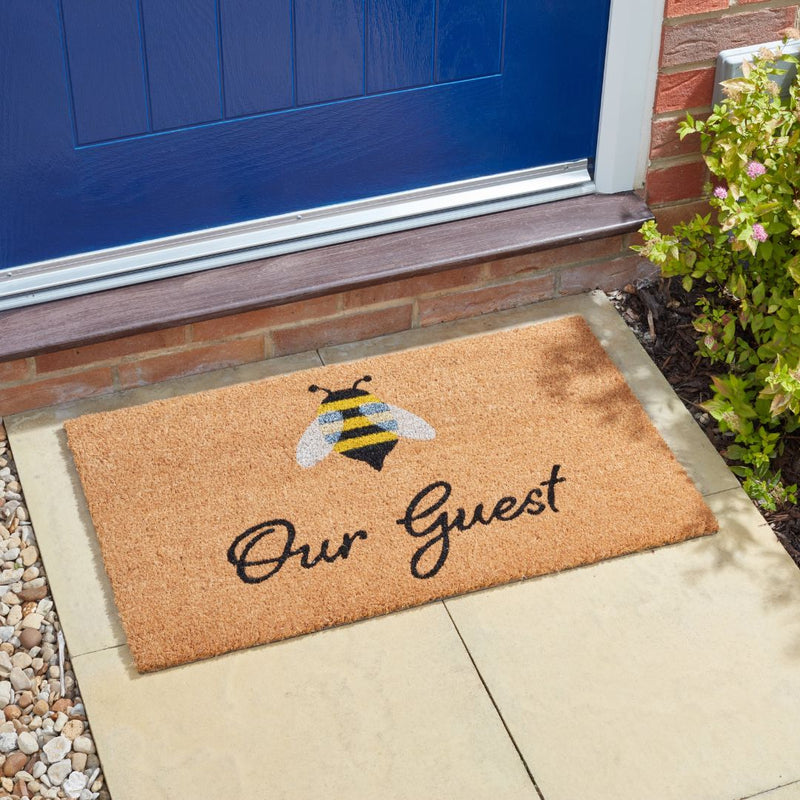 Coir Mat Bee Our Guest 45 x 75cm - The Garden HouseSmart Garden