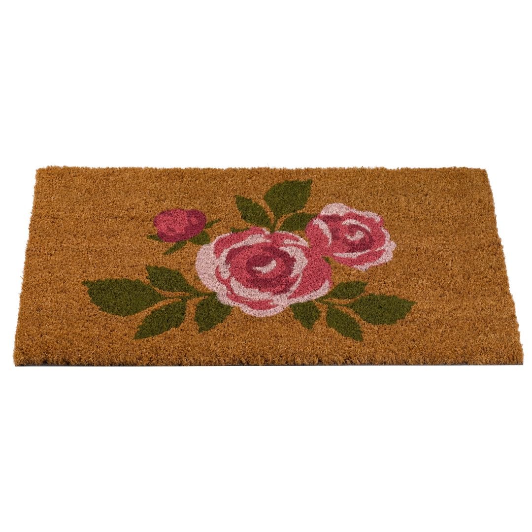 Coir Mat Roses 45 x 75cm