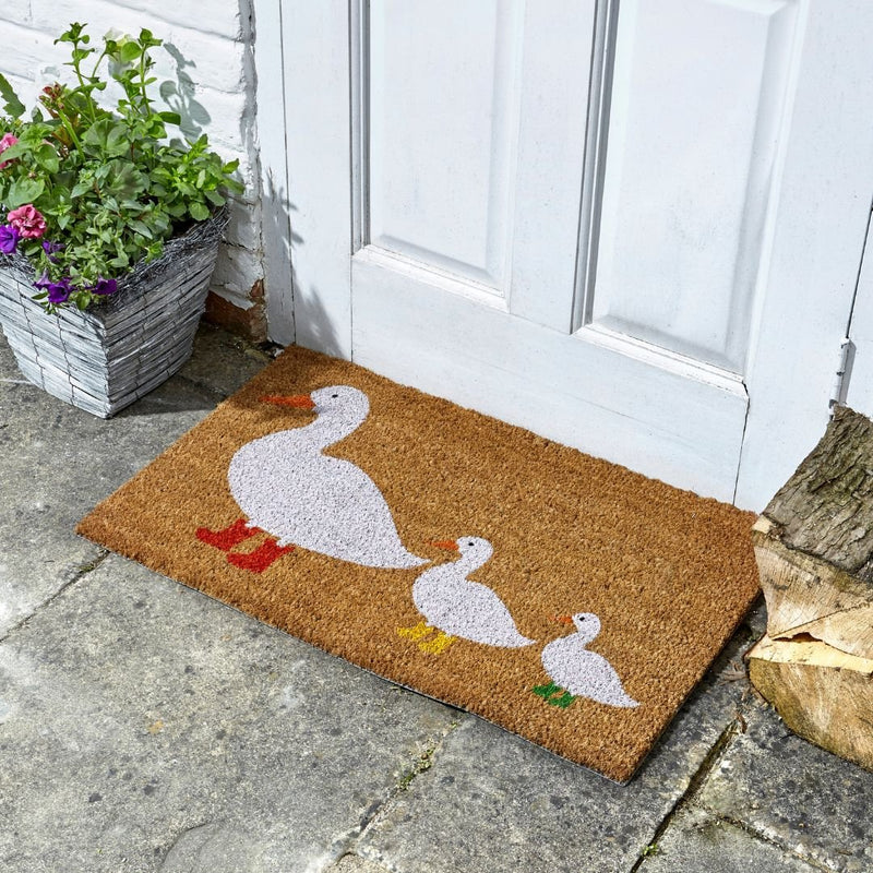 Coir Mat Three Ducks In Boots 45 x 75cm