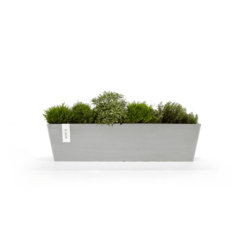 Ecopots Bruges White Grey